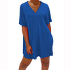 V-neck Batwing Sleeve Top & Short Sets