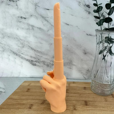 Collapsing Middle Finger Sculpture with Retractable Middle Finger🖕