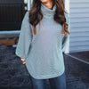 Fall Cowl Neck Striped Top