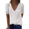 Lace V-Neck Blouse (5 Colors)