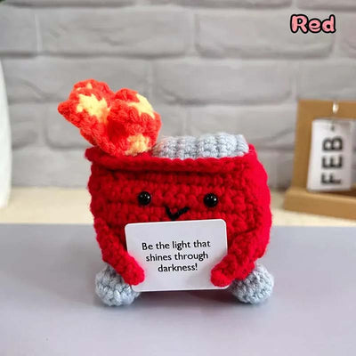 Handmade Emotional Support Gift - Crochet Dumpster Raging Fire