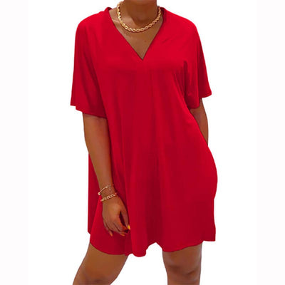 V-neck Batwing Sleeve Top & Short Sets