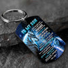 Let It Go - Wolf Multi Colors Personalized Keychain A882