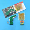 All Metal Mini Folding Rubber Band Gun Outdoor Military Sport Toy Keychain