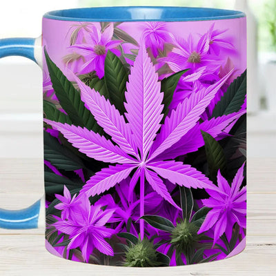 Pink Stoner Chick - Weed Accent Mug