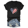 V-Neck Independence Day Print T-Shirt