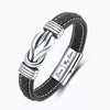 "Mother and Son Forever Linked Together" Braided Leather Bracelet - Love My Son