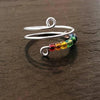 To My Daughter - Drive Away Your Anxiety Rainbow Beads Fidget Ring