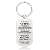 To My Wife - I'll Be By Your Side Through Good And Bad Time - Inspirational Keychain - A915