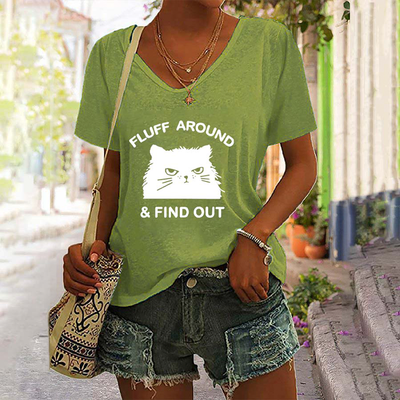 Fluff Around & Find Out V-Neck Tee