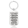 Always Remember You Are Braver Than You Believe - Inspirational Keychain - A918