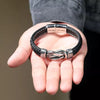 "Grandfather and Grandson Forever Linked Together" Braided Leather Bracelet - Love My Grandson