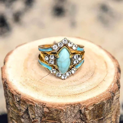 Turquoise Creative 3 Piece Ring