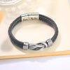 "Dad And Son Forever Linked Together" Braided Leather Bracelet - Love My Son