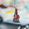 Witch Glass Painted Pendant Car Hang Ornament