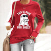 Women's Halloween This Is Some Boo Sheet Print Sweatshirt