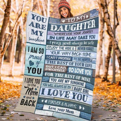 To My Daughter - From Mom - My Love For You Is Forever G006 - Premium Quilt