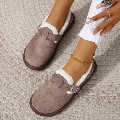 Women's Plush Round Toe Slip-on Flats