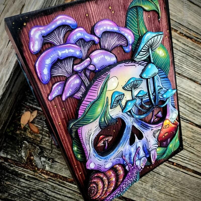 Skull and Nature Hidden Key Box