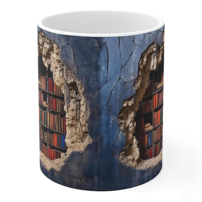 3D Bookshelves Hole In A Wall Mug