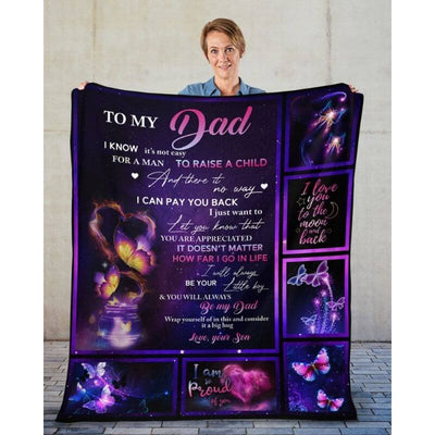 To My Dad - From Son - Butterfly A315 - Premium Blanket