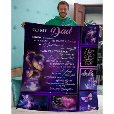 To My Dad - From Daughter - Butterfly A315 - Premium Blanket