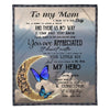 To My Mom - From Son - Butterfly A314 - Premium Blanket