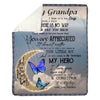 To My Grandpa - From Grandson - Butterfly A314 - Premium Blanket