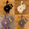 Cute Cat Knitted Kitten Butt Coasters