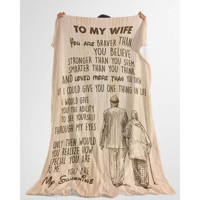 To My Wife - From Husband - F024 - Premium Blanket