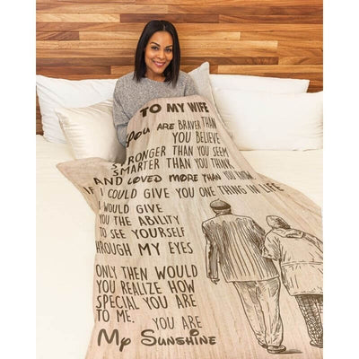 To My Wife - From Husband - F024 - Premium Blanket