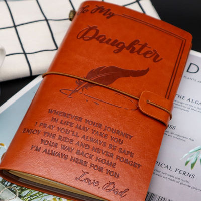 Dad To Daughter - Enjoy The Ride - Vintage Journal Notebook