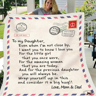 To My Daughter/Son - Sweet Words Letter A614 - Sherpe Blanket