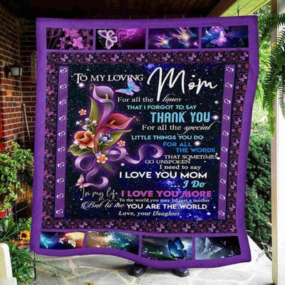 To My Mom - From Daughter  - B099 - Premium Blanket