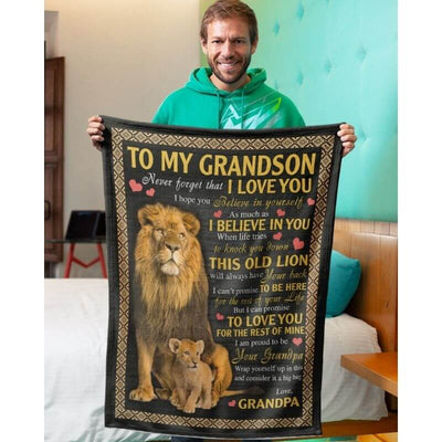 To My Grandson - From Grandpa - A387- Premium Blanket