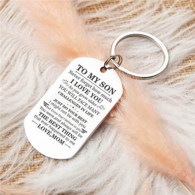 Mom To Son - Just Do Your Best - Inspirational Keychain