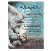 To My Daughter - From Mom - Wolf A246 - Premium Blanket