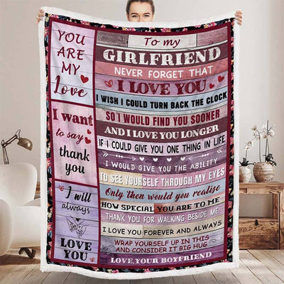 To My Girlfriend - From Boyfriend - B200 - Premium Blanket