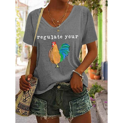 Women's The Original Regulate Your C*ck, Abortion Is Healthcare V-Neck Tee