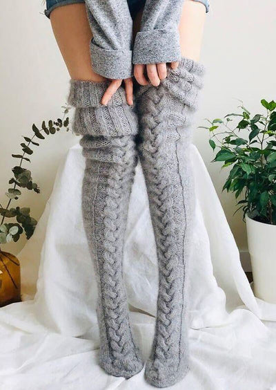 Elegant Hand-knitted Warm Socks