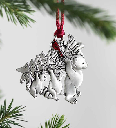 Solid Pewter Christmas Tree Ornament