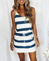 Striped Drawstring Dress