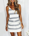 Striped Drawstring Dress