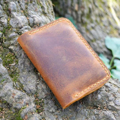 To My Wife From Husband - Leather Bifold Wallet