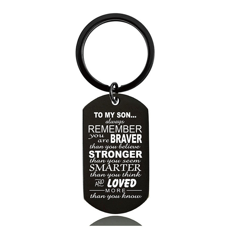 Always Remember You Are Braver Than You Believe - Inspirational Keychain - A896