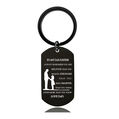 Always Remember You Are Braver Than You Believe - Inspirational Keychain - A901