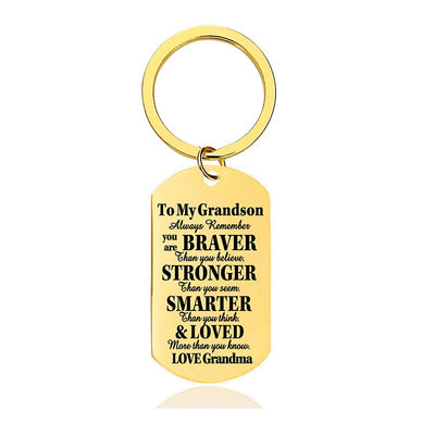 Always Remember You Are Braver Than You Believe - Inspirational Keychain - A918