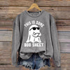 Women's Halloween This Is Some Boo Sheet Printed Crew Neck Long Sleeve Sweatshirt